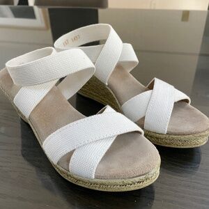 Fishburne Criss Cross Espadrille Wedge Sandals